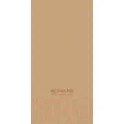 Duni Ecoecho, middagsservett, 2-lagers, 1/8-vikt, 40x40cm, brun, nyfiber, 1500 st