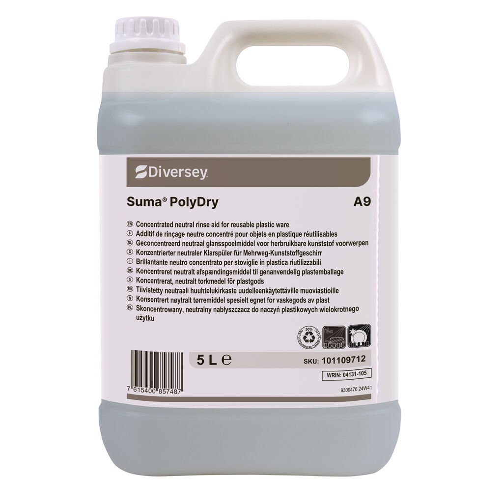 Suma PolyDry A9 afspændingsmiddel til genanvendeligt plast, 5L ...