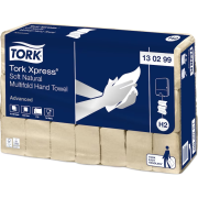 Tork 130299 Xpress Soft z-fold hndkldeark, natur, 2-lags, 21,3x24cm