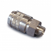 Nickel-plated quick coupling with external thread - series 26