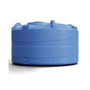 Vandtank, rund lodret bl� 5000 L.