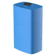 Vandtank lodret firkantet, bl� 500 L.