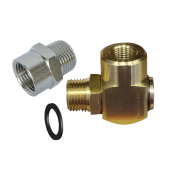 Swivel 3/8F - 1/2M for slimline Industrial Hose Reel, with tip sleeve for 1/4