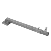 Hose guide for hose reel, with short extendable arm