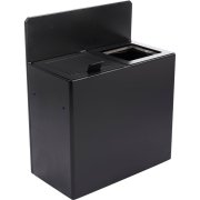 Waste bin for wall mounting, V-Part, black matte, 2 x 20 l