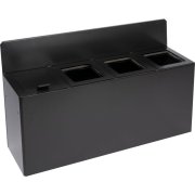 Waste bin for wall mounting, V-Part, black matte, 4 x 20 l