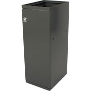 Waste bin with front lid, V-Part, dark grey, modular 55 l