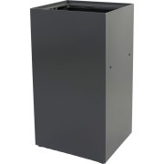 Waste bin, V-Part, dark grey, powder-coated steel, 90 l, modular for source sorting
