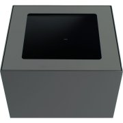 Top insert, V-Part, dark grey, powder-coated steel, open inlet, for modular series, 85 and 90 l