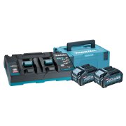 Makita Batteripakke 2x4.0 AH + 1 dobbelt lynlader