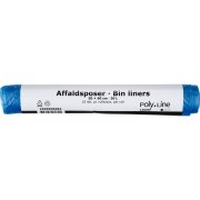 Sops�ck med handtag, bl�, MDPE/virgin, 50x60cm. 30 liter. 25 st x 24 l.