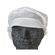 Snood cap hygiejnehat, med Skygge og Hrpose, Hvid 100 stk.
