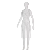 Disposable apron, white, PE, 75 x 125 cm, 50 pcs.