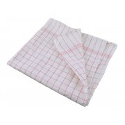 Tea towel, 50 x 100 cm. Red checkers