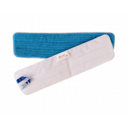 Clean Plus microfibermoppe, bl m/ velcro. 40 cm.