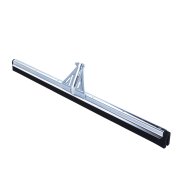 Floor scraper with metal rail and reinforced base, black rubber lip 75 cm