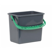 Rengringsspand 6 ltr. Gr m. grn hndtag