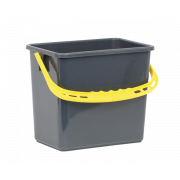 Rengringsspand 6 ltr. Gr m. gul hndtag