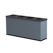 Eco Station Mini til affaldssortering, 4 spande