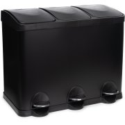 Atlantic affaldssystem 3x15 liter, pedallg, sort