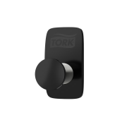 Tork v�ggkrok rostfritt st�l, svart