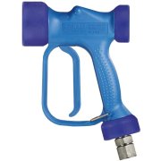 Spray gun with infinitely variable spray angle adjustment in 1/2