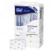 Tork 100289 Premium Hndkldeark, Soft, Interfold H2. Hvid, 2-lags