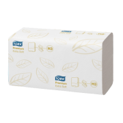 Tork 100278 H3 Premium H�ndkl�deark, V-Fold soft hvid 2-lags 3000 ark.