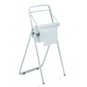 Gulvstativ til vrkstedsruller, metal hvid