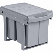 Avfallsbeh�llare med utdragbar, 2x8L, gr�