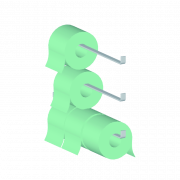 DIT Papirrulleholder m. 3 ben