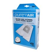 PureAir 4 stk stvsugerposer Nilfisk Extreme/King/Elite/Power/Select +1 filter