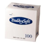 Serviet BulkySoft 24x24cm, 2-lag, Ecolabel, hvid, 2000 stk