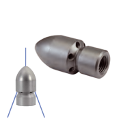 Avloppsmunstycke med centerstrle, 6x20 baktstrlar