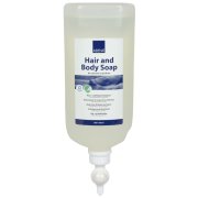 Hair and body shampoo, 1000 ml, without color and perfume