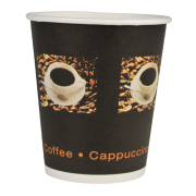 Kaffekopp, Gastro-Line, svart, kartong med PE-belggning, 1000 st.