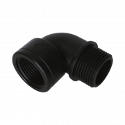 Vinkel 90, muffe/nippel PP