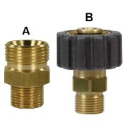 M22 coupling, brass
