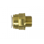 John Guest Lige kobling med udvendigt BSP gevind (messing) 12mm rr ud