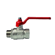 Kuglehane lang hndtag, forkromet messing, PTFE pakning, VA godkendt, n/m