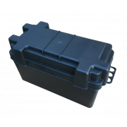 Batterilda, plast, svart, komplett