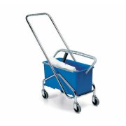 Trolley for window cleaning w. handle and wheels