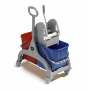 Kompakt trolley med 2x25L spande og vrider. gr