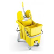 Action Pro rengringsvogn, 30 L. spand m/ Tec mop-vrider, gul