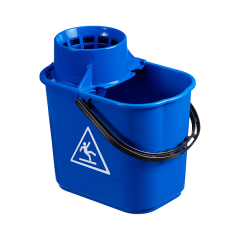 Buckets with mop wringer systems