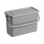 Grey Hermetic Bucket 8 L. with lid and handle