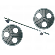 Store aksel hjul 200mm, til GreenLine