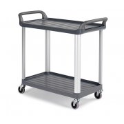 Rullebord med 2 hylder, fiberplast