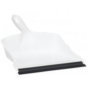 Vikan sopbricka med gummilpp, plast, vit