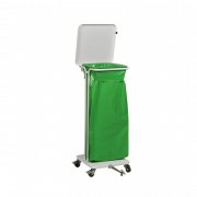 Affaldsstativ 60 Ltr., hvid, med lg og pedal